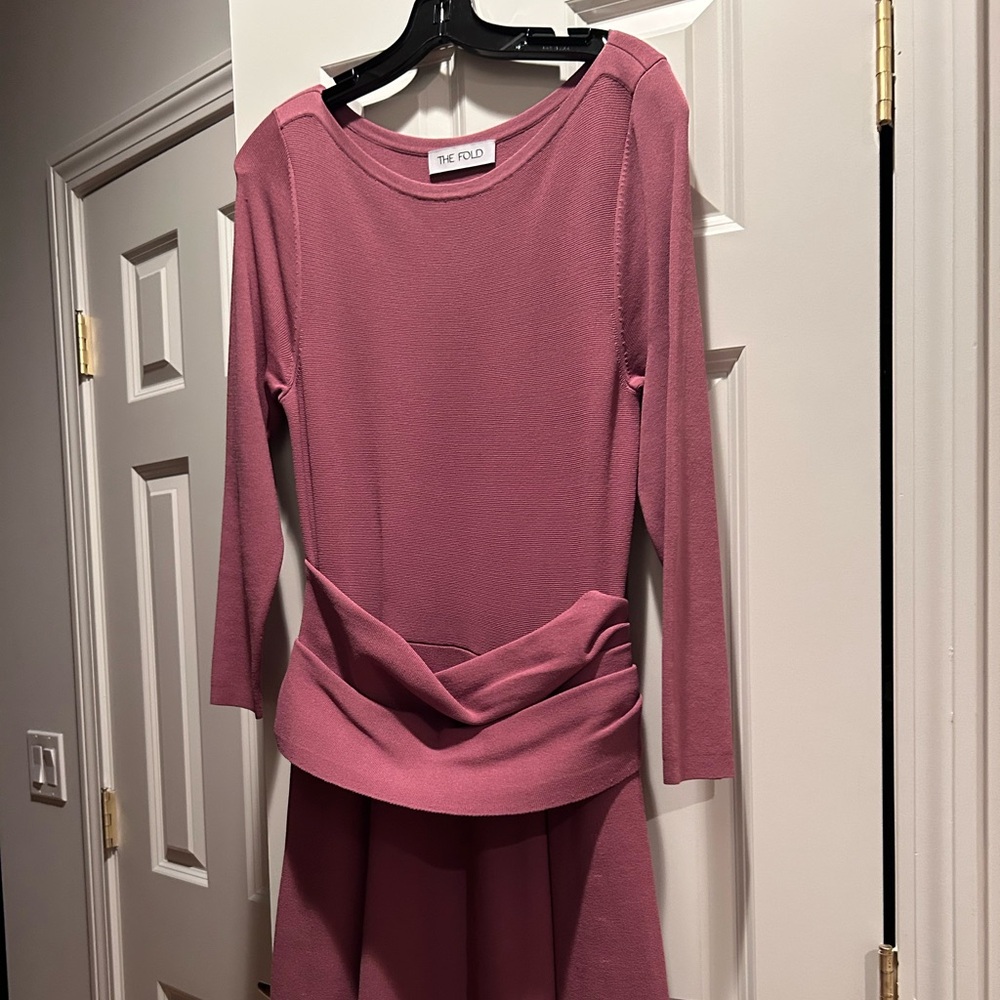 The Fold Pink Long Sleeve Dress